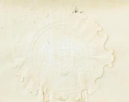 1901 Országgyűlési meghívó. Ferenc József (1830-1916) király és Széll Kálmán (1843-1915) miniszterel...