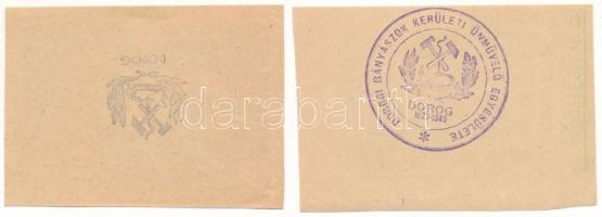 Dorog 1955. "Dorogi Bányászok Önsegélyező Egylete - V. Bányásznap" sör kupon 1,50Ft értékb...