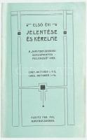 1906 A Nagybecskereki Szeszmentes melegedő első évi jelentése és kérelme. 12p. Egy fotóval illusztrálva Kiadói papírkötésben