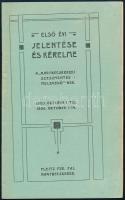 1906 A Nagybecskereki Szeszmentes melegedő első évi jelentése és kérelme. 12p. Egy fotóval illusztrálva Kiadói papírkötésben