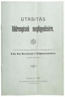 1908 Utasítás földrengések megfigyelésére. M. Kir. Orsz. Meteorológiai és Földmágnesességi Intézet. Bp., 1908, Heissler Mór. 20p. Kiadói papírborítóval, Hajtásnyommal