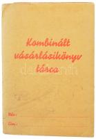 Budapest ~1944. "Kombinált vásárlásikönyv tárca", kitöltetlen, benne tésztajegy (4db), zsi...