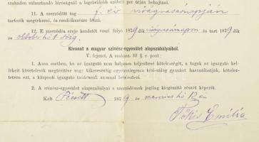 1879 Tőkés Emília (1835-1911) színésznő, az 1860-as évek egyik legismertebb, legkedveltebb vidéki sz...