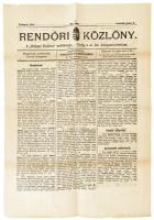 1896 Rendőri Közlöny 133. száma. 2 p