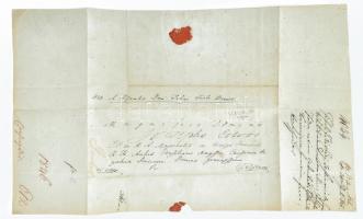 1846 Fekésházy Mihály (?-1848) tokaji uradalmi ügyvéd (Fekésházy-alapítvány) levele Pestre, Báró Eöt...