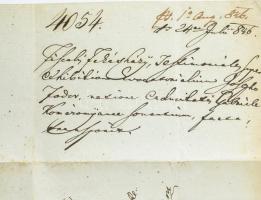 1846 Fekésházy Mihály (?-1848) tokaji uradalmi ügyvéd (Fekésházy-alapítvány) levele Pestre, Báró Eöt...