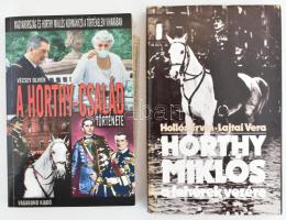 2 db Horthy Miklósról és családjáról szóló könyv: Hollós Ervin - Lajtai Vera: Horthy Miklós, a fehérek vezére. Bp., 1985, Kossuth. Kiadói kartonált papírkötés, kiadói papír védőborítóban. + Vécsey Olivér: A Horthy-család története. H.n., 2008, Vagabund. Kiadói papírkötés.