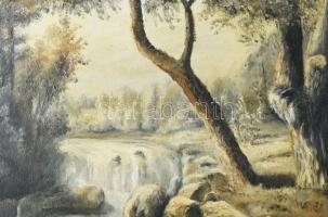 Kovács Pál jelzéssel: Erdő. Olaj, vászon. 60x80 cm. Dekoratív fakeretben