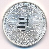 Lapis András (1942-) 1994. "Kossuth Lajos Centenáriumi Emlékérem" Ag emékérem (31,13g/0.99...