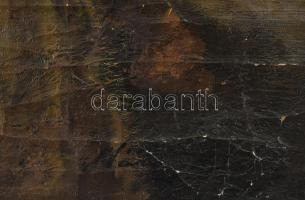 Olvashatatlan jelzéssel, XX. sz. eleje, magyar festő: Kislányok. Olaj, vászon. 50x70 cm