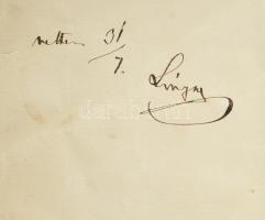 VÉDETT!! / 
PROTECTED NO EXPORT 1868 Ferenc József (1830-1916) király levele Lónyay Menyhért (1822-...