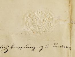 VÉDETT!! / 
PROTECTED NO EXPORT 1868 Ferenc József (1830-1916) király levele Lónyay Menyhért (1822-...