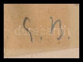 Iványi-Grünwald Béla (1867-1940): Aratási tanulmány. Ceruza, papír, jelezve jobbra lent: G B. Lap sa...