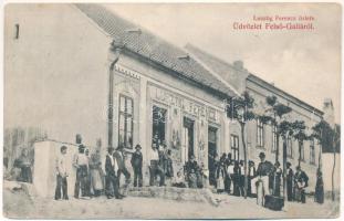 1909 Felsőgalla (Tatabánya), Lusztig Ferenc üzlete és saját kiadása (EK)