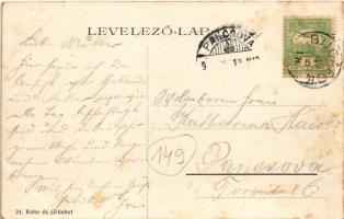 1907 Budapest XXII. Budafok, A m. kir. pincemesteri tanfolyam épülete a Dunáról tekintve, Reichard é...