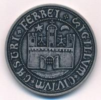 2000. "Magyar Millenium MM - Vasvár / SIGILLUM CIVIVM CASTRI FERREI" ezüstpatinázott fém e...