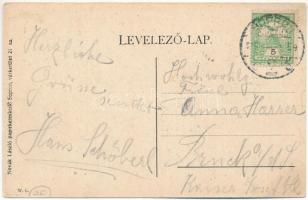 Sopron, Ó-Gabona tér, villamos, Tamás János szabó üzlete. Novák László kiadása