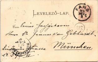 1899 (Vorläufer) Paks, Katolikus templom, Kurcz és Bun villa. Rosenbaum Ignácnál kapható, Art Nouvea...