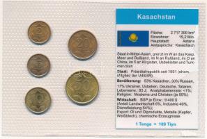 Kazahsztán 1993. 2t-50t (5xklf) vákuumcsomagolt forgalmi összeállítás T:UNC Kazakhstan 1993. 2 Tyin - 50 Tyin (5xdiff) coin set in vacuum packing C:UNC