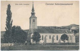 1912 Székelykeresztúr, Kristur, Cristuru Secuiesc; Római katolikus templom / church (r)