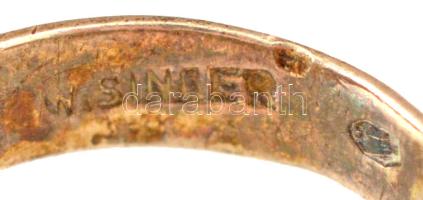 Osztrák-Magyar Monarchia ~1915."1914-1915" jelzett Ag propaganda gyűrű "W. Singer&quo...