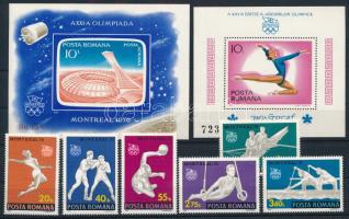 Summer Olympics Montreal set + perforated and imperforate block Nyári Olimpia, Montreal sor + fogazo...