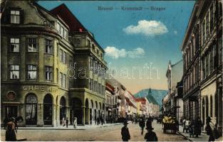 1915 Brassó, Kronstadt, Brasov; Korona szálloda és kávéház, Bodendorf cukrászat / Hotel Krone / hotel and café, confectionery + tábori posta
