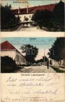 1913 Lakompak, Lackenbach; Esterházy kastély, Új utca / castle, street / Schloss, Strasse (EK)