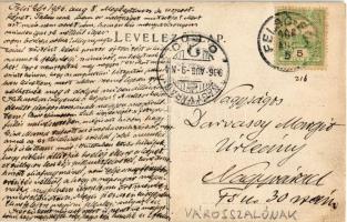 1906 Városszalónak, Stadtschlaining; Schloss Schlaining / Szalónaki vár déli sarka a nagy udvarból n...