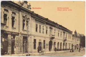 1909 Karánsebes, Caransebes; Zöldfa szálloda, M. Francz Brachtl üzlete. W.L. (?) 325. / Otelul pomul verde / hotel, shop