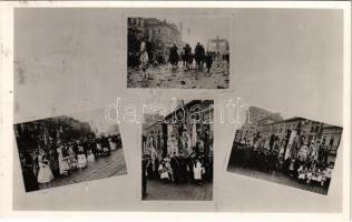 1938 Kassa, Kosice; bevonulás, Vitéz Nagybányai Horthy Miklós Magyarország kormányzója fehér lovon / entry of the Hungarian troops, Regent Horthy + 1938 Kassa visszatért So. Stpl. (fl)