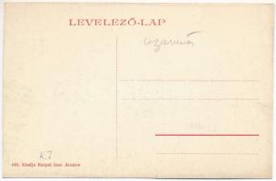 Arad, Honvéd gyalogsági laktanya. Kerpel Izsó kiadása / military infantry barracks (vágott / cut)