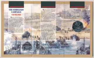 Nagy-Britannia 1994. 50 Pence Cu-Ni "A D-nap 50. véfordulója" karton dísztokban, tájékozta...