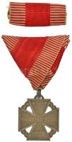 1916. Károly-csapatkereszt Zn kitüntetés mellszalagon, szalagsávval T:XF Hungary 1916. Charles Troop Cross Zn decoration with original ribbon and miniature ribbon C:XF NMK 295.