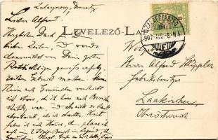 1907 Zalaegerszeg (?), Báró Solymosy kastély udvara (EK)