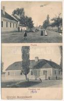 1910 Borossebes, Boros-Sebes, Sebis; Piac tér, Főerdészi lak, Kerületi munkásbiztosító pénztár. Patkó Vilmos amatőr felvétele / market square, forestry office, insurance company (EB)