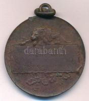 1927. A jó munkáért az 1926/27 táborban a Mecsekaljiak parancsnoka bronz cserkész emlékérem (40mm) T:XF patina, ph.