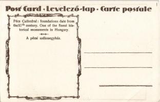 Pécs, székesegyház. La culture magyare sous le joug étranger. Francia nyelvű irredenta művészlap / C...