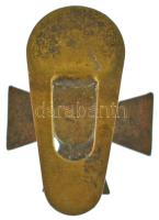 1940. "Nemzetvédelmi Kereszt" bronz miniatűr gomblyukjelvénye (15x15mm) T:AU / Hungary 194...