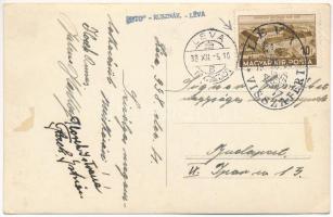 1938 Léva, Levice; bevonulás, Gróf Esterházy János beszéde / entry of the Hungarian troops. Foto Rus...