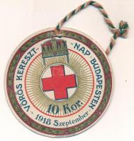 1918. 10K Vörös Kereszt - Nap Budapesten, 1918 Szeptember papír, sorszámmal, zsinóron T:VF
