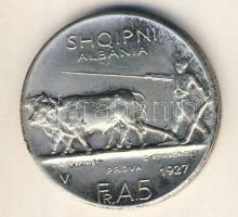 Albánia 1927. 5Fr "Ahmet Zogu" régi hamisítvány T:2