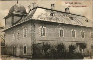 1912 Sály, Báró Seckensdorff kastély télen. Szilágyi Arthur műintézetéből (EK)