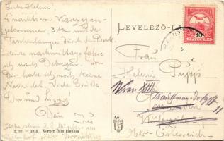 1916 Hajdúszoboszló, Református elemi iskola. Körner Béla kiadása (kis szakadás / small tear)