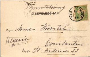 Gyula, Városház utca, Takarékpénztár, üzletek. Dobay János kiadása (EK)