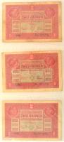 1902-1920. 36db-os Korona bankjegy tétel mind felülbélyegzéssel vagy bélyeggel ellátva, továbbá hami...