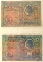 1902-1920. 36db-os Korona bankjegy tétel mind felülbélyegzéssel vagy bélyeggel ellátva, továbbá hami...