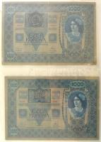 1902-1920. 36db-os Korona bankjegy tétel mind felülbélyegzéssel vagy bélyeggel ellátva, továbbá hami...