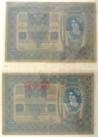 1902-1920. 36db-os Korona bankjegy tétel mind felülbélyegzéssel vagy bélyeggel ellátva, továbbá hami...