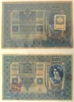 1902-1920. 36db-os Korona bankjegy tétel mind felülbélyegzéssel vagy bélyeggel ellátva, továbbá hami...